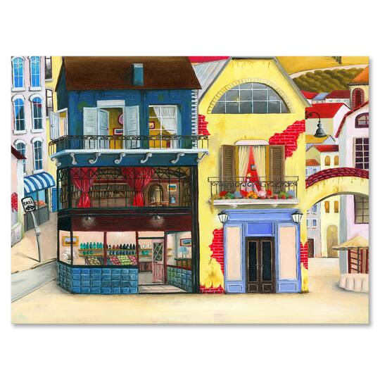 Designart - The Facade of The Buildings In A Cozy Streets